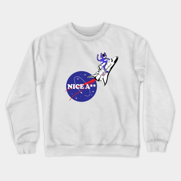 Nice Ass NASA USA Crewneck Sweatshirt by Siklop